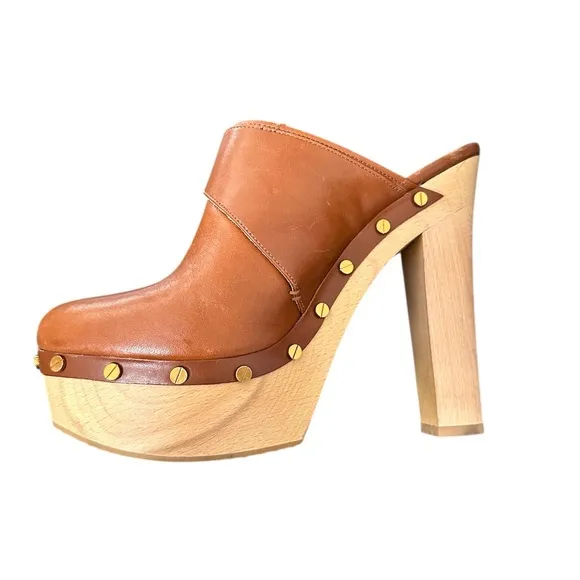 Veronica Beard Women's Alek Slip On Studded High Heel Clogs 9
