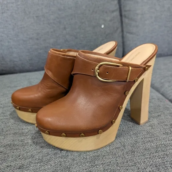 Veronica Beard Women's Alek Slip On Studded High Heel Clogs