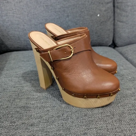 Veronica Beard Women's Alek Slip On Studded High Heel Clogs