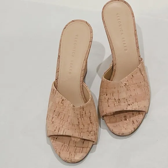 Veronica Beard Women's Dali Wedge Slide Cork Sandals size 8.5