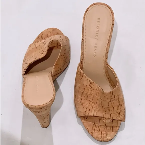 Veronica Beard Women's Dali Wedge Slide Cork Sandals size 8.5