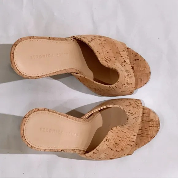 Veronica Beard Women's Dali Wedge Slide Cork Sandals size 8.5