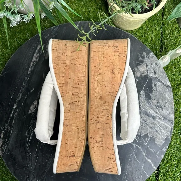 Veronica BeardGeno Cork Wedge Sandals white size 9.5 M