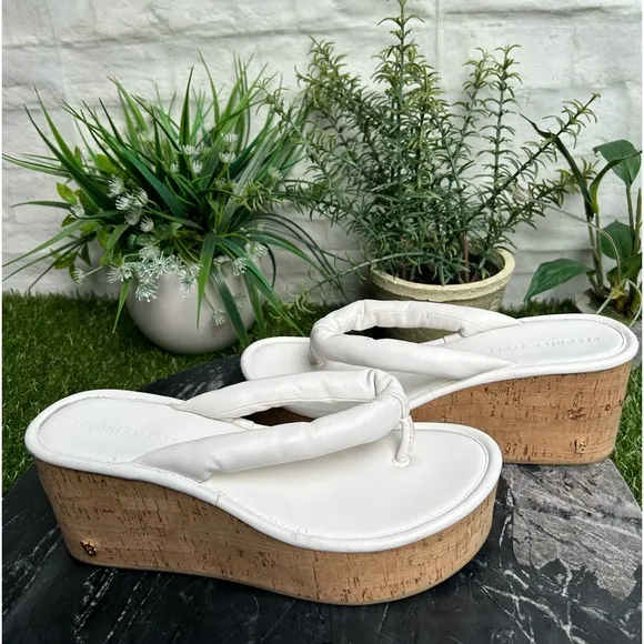 Veronica BeardGeno Cork Wedge Sandals white size 9.5 M