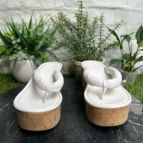Veronica BeardGeno Cork Wedge Sandals white size 9.5 M