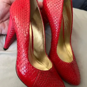 Versace Elegant Red Stiletto Heels