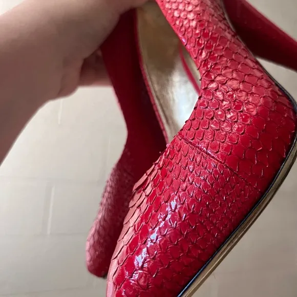 Versace Elegant Red Stiletto Heels