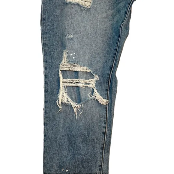 Vervet Summer Dance Paint Splattered Boyfriend Jeans, size 28