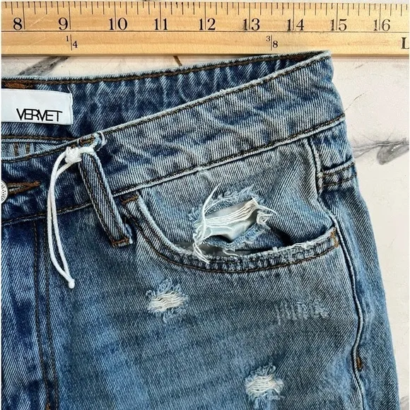 Vervet Summer Dance Paint Splattered Boyfriend Jeans, size 28
