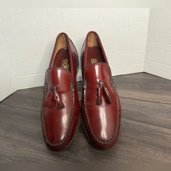 🔥VGT Sebago Mens Sz 8,5 D Classic Dan Loafer Shoe Penny Burgundy Leather Casual