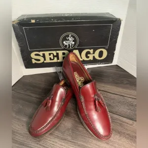 🔥VGT Sebago Mens Sz 8,5 D Classic Dan Loafer Shoe Penny Burgundy Leather Casual