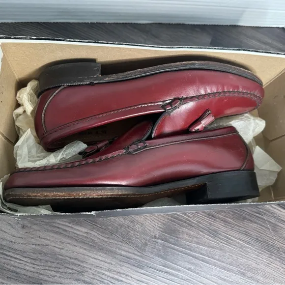 🔥VGT Sebago Mens Sz 8,5 D Classic Dan Loafer Shoe Penny Burgundy Leather Casual
