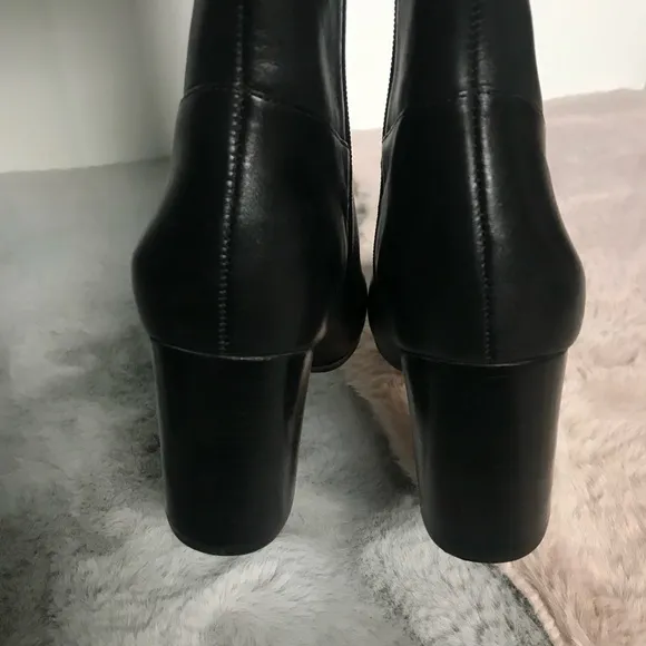 Via spiga new black leather high heel boots