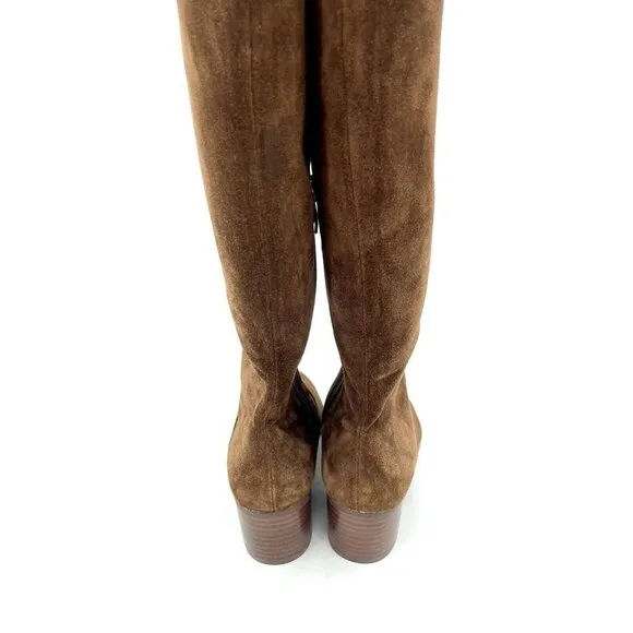 Via Spiga Ophira Boots Brown Suede Leather Over The Knee SZ 5.5 New $495