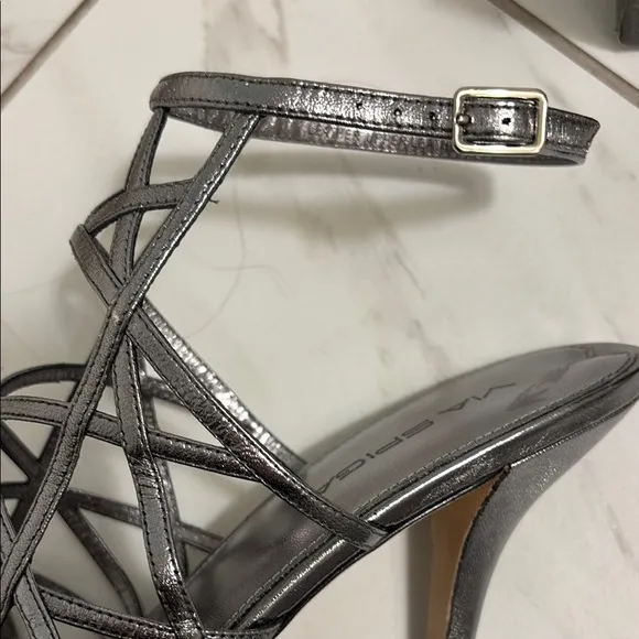Via Spiga Women's Steel metal Strappy Heels