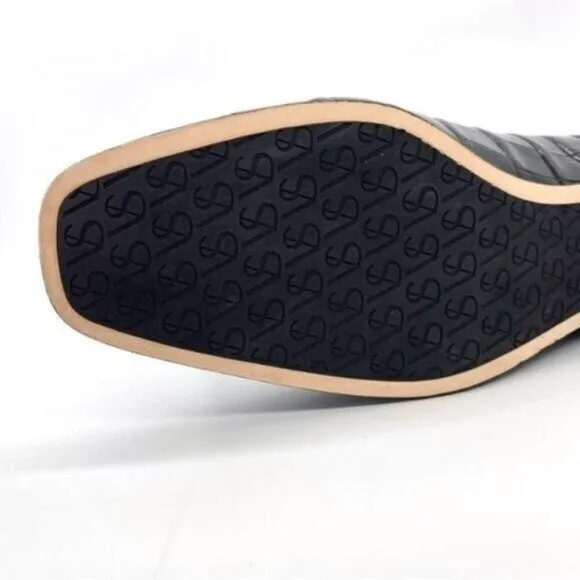 Via Spiga Women's Baudelaire Loafer Black Embossed Leather New