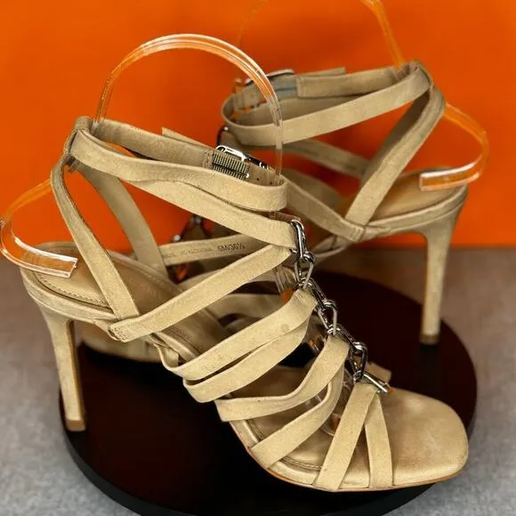 Vince Camuto Aloninna Tortilla Tan Gladiator Sandal Heel Size 6