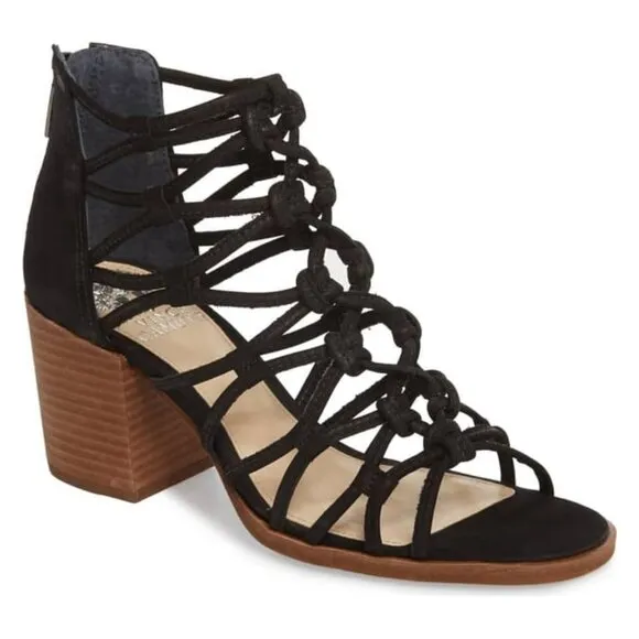 Vince Camuto BNWT sandals black &quot;karika&quot; leather sz 6.5