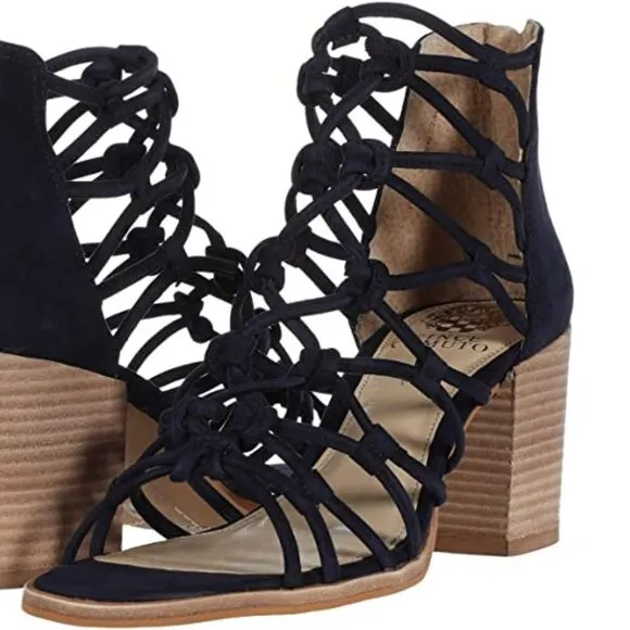 Vince Camuto BNWT sandals black &quot;karika&quot; leather sz 6.5