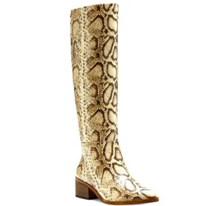 Vince Camuto Leather Authentic Beaanna Snakeprint Tall/Knee Boots NWOT or Box​​​