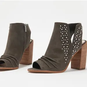 Vince Camuto Machine Grey Suede Peep toe sandals