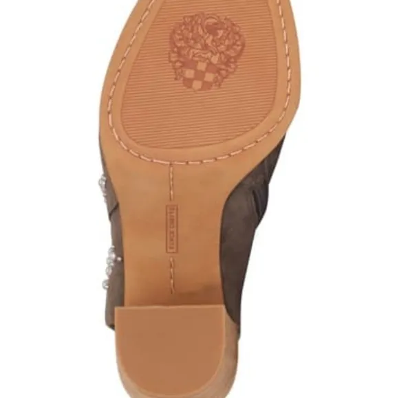 Vince Camuto Machine Grey Suede Peep toe sandals