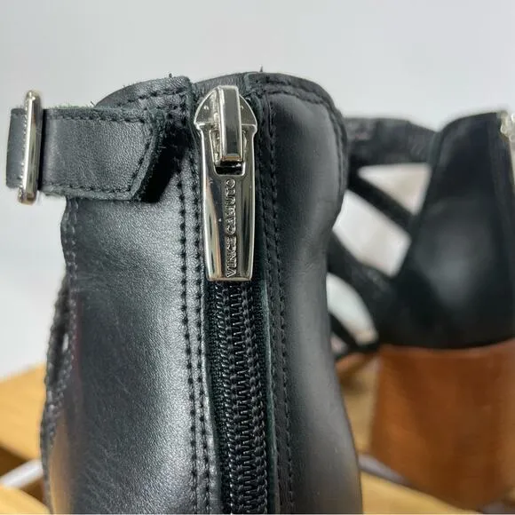 Vince Camuto Nissena black strappy block heel sandals size 11