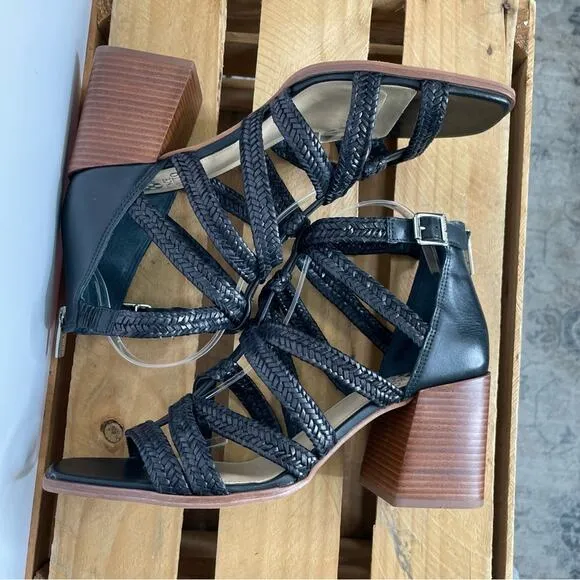 Vince Camuto Nissena black strappy block heel sandals size 11