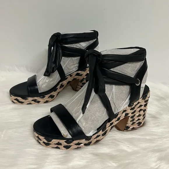 Vince Camuto Roreka Strappy Espadrille High Heel Platform Sandals Size 7.5 NWOB