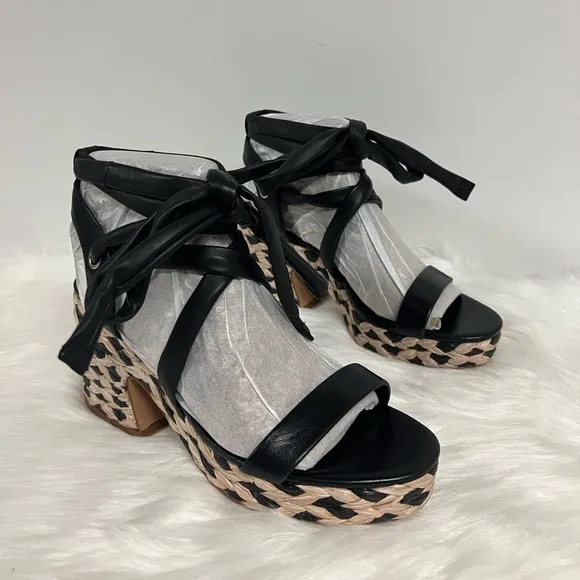 Vince Camuto Roreka Strappy Espadrille High Heel Platform Sandals Size 7.5 NWOB