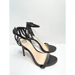Vince Camuto Sandals Womens Size 7 Charcoal Ankle Strap High Heel
