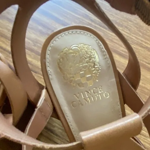 Vince Camuto - Sutellie Block Heel Leather Sandals - size 11M  MSRP: $139.00
