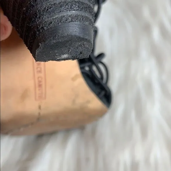 Vince Camuto Esray Black Suede Sandals Sz 7