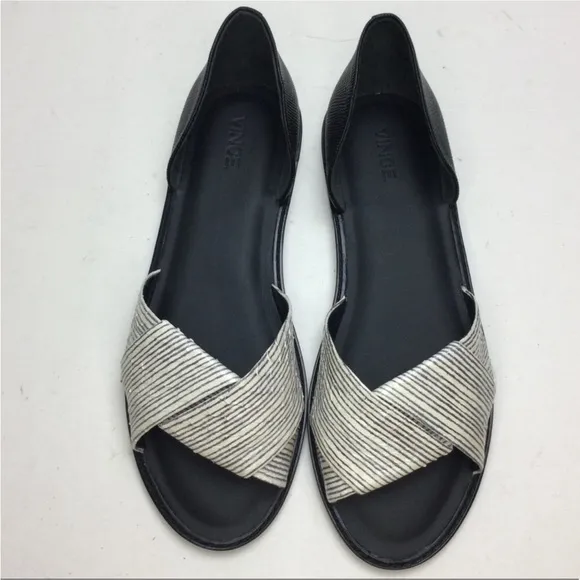 Vince Like New Idara Lizard Embossed Leather D’Orsay Sandals Size 9