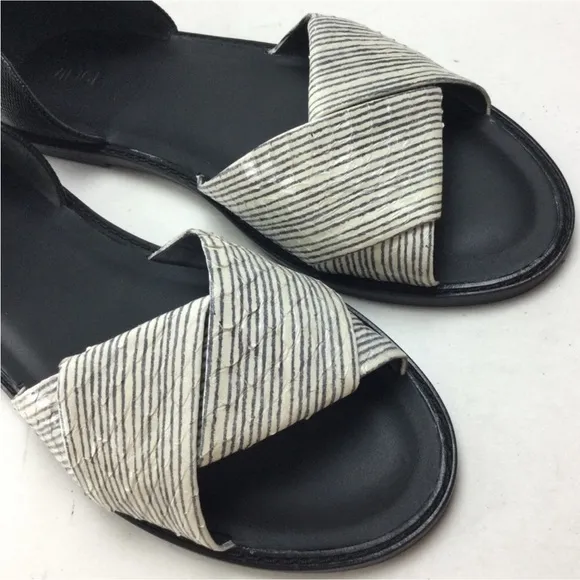 Vince Like New Idara Lizard Embossed Leather D’Orsay Sandals Size 9