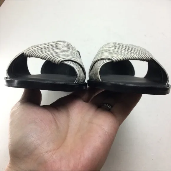 Vince Like New Idara Lizard Embossed Leather D’Orsay Sandals Size 9