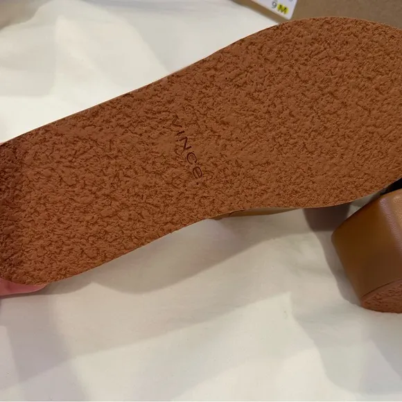 VINCE Mari Wedge Sandals in Tan New IN  BOX