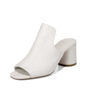 VINCE Tanay Crinkle Patent Leather Slide Sandals