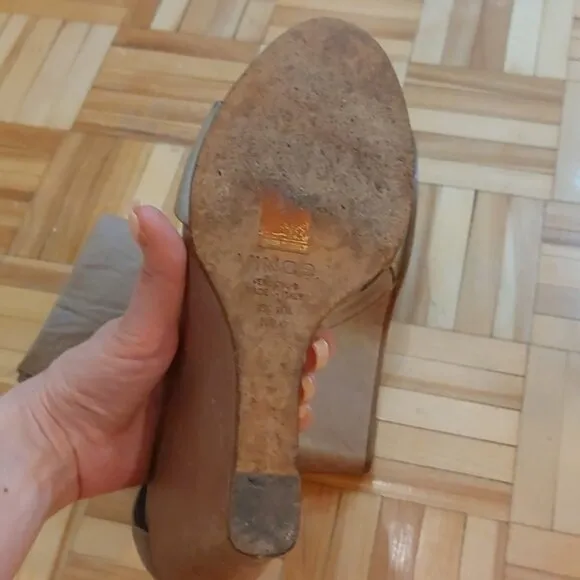 Vince wedge leather sandals size 9.5M