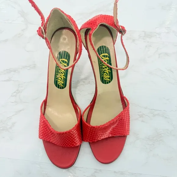 VINTAGE 70s Vosotras snake skin SHOES