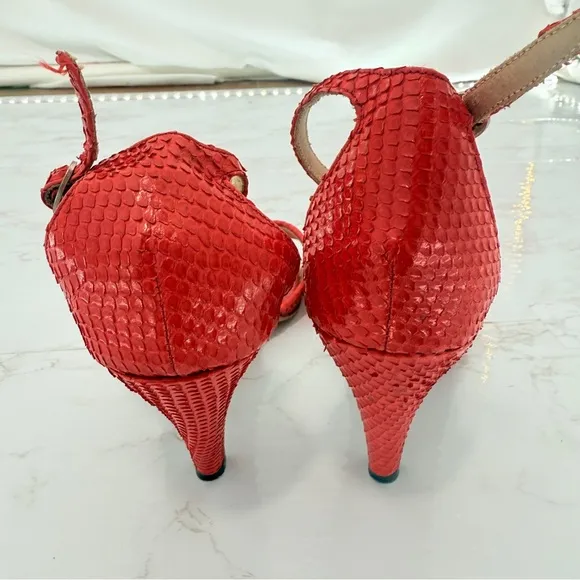 VINTAGE 70s Vosotras snake skin SHOES