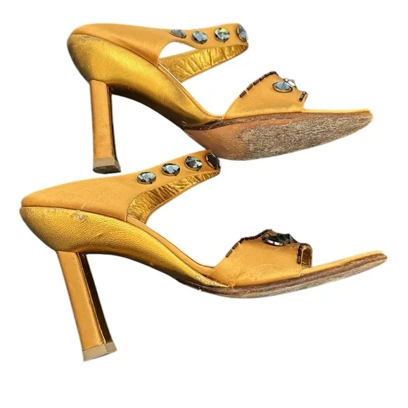 VINTAGE AUTHENTIC PRADA Women's High Heel Sandals Sz 37