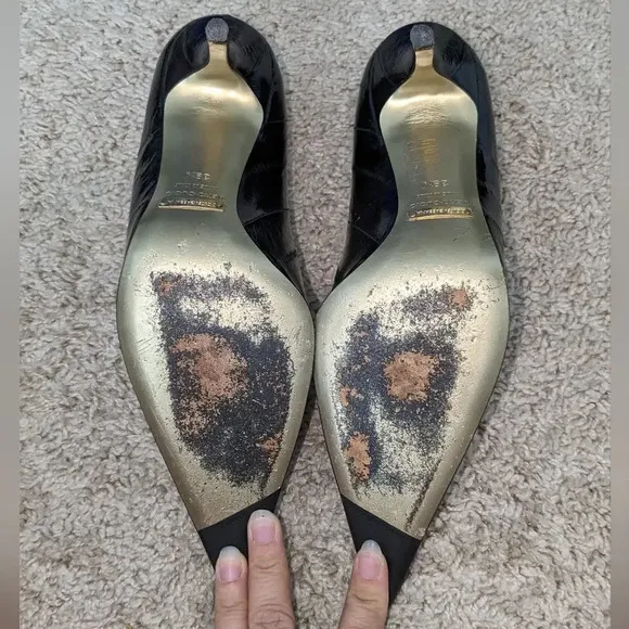 Vintage Dolce &amp; Gabbana Black Pointed Toe Slip Heels