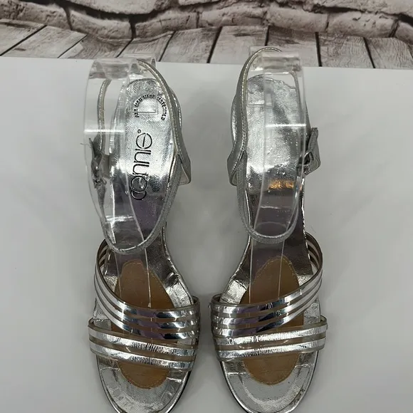 ✨VINTAGE✨ Lucite Disco Wedge Heels, Size 7
