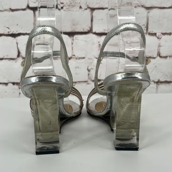 ✨VINTAGE✨ Lucite Disco Wedge Heels, Size 7