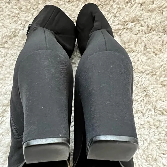 Vintage Prada tessuto  block heel ankle boots