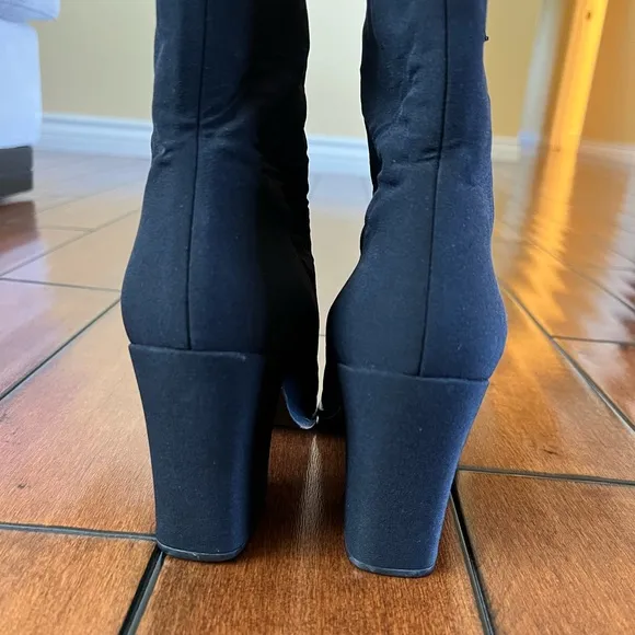 Vintage Prada tessuto  block heel ankle boots