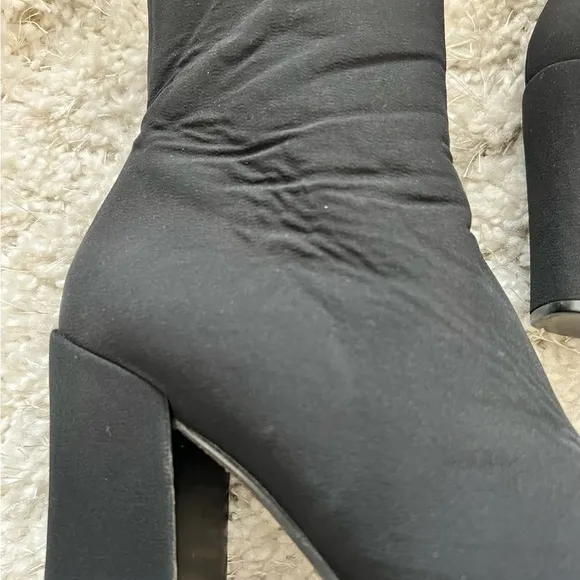 Vintage Prada tessuto  block heel ankle boots