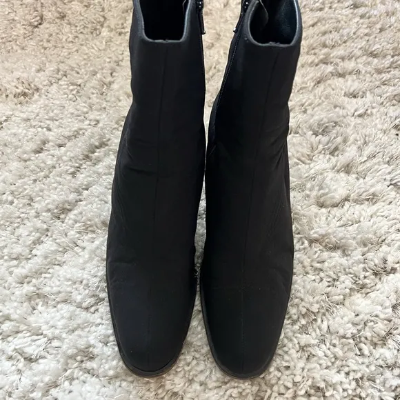 Vintage Prada tessuto  block heel ankle boots