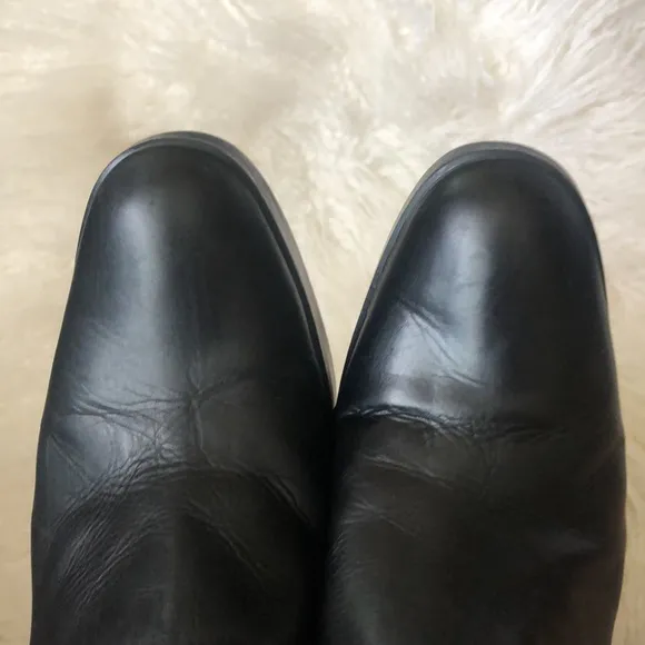 Vintage ROBERT CLERGERIE High Heel Mules slides Shoes Leather Chunky Platform